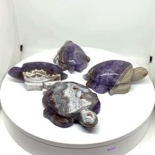 Load image into Gallery viewer, Agate / Amethyst Turtles
