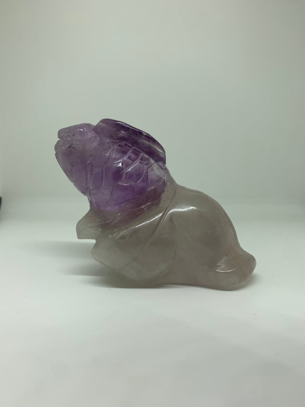 Amethyst Jumping Fish Carving
